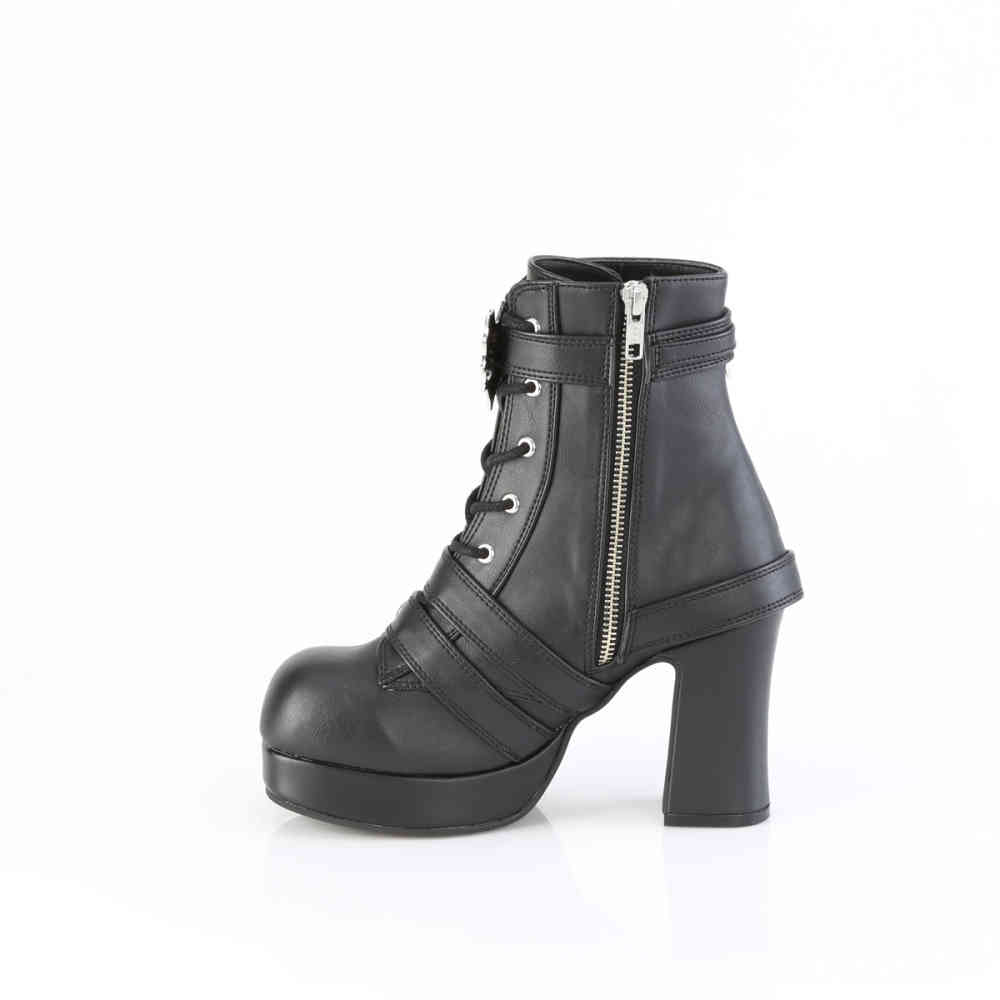 DemoniaCult - GOTHIKA-66 Plattformstiefel - Schwarz